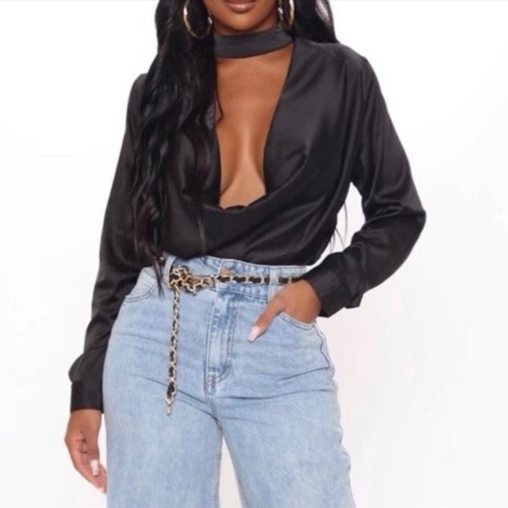 Fashion Nova Cowl Neck Blouse